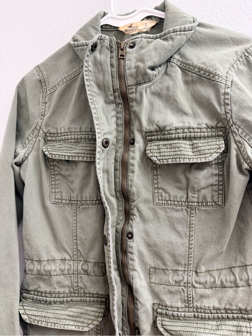 Hollister y2k Army Green Utility Jacket size small - Picture 5 of 12